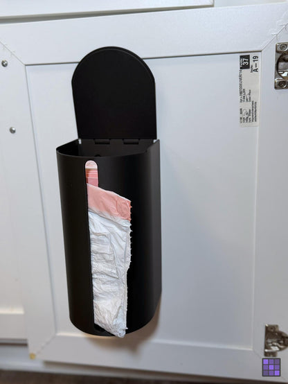 13 Gallon Kitchen Trash Bag Dispenser, Holds 50-60 Bag Rolls, Wall Mount Organizer