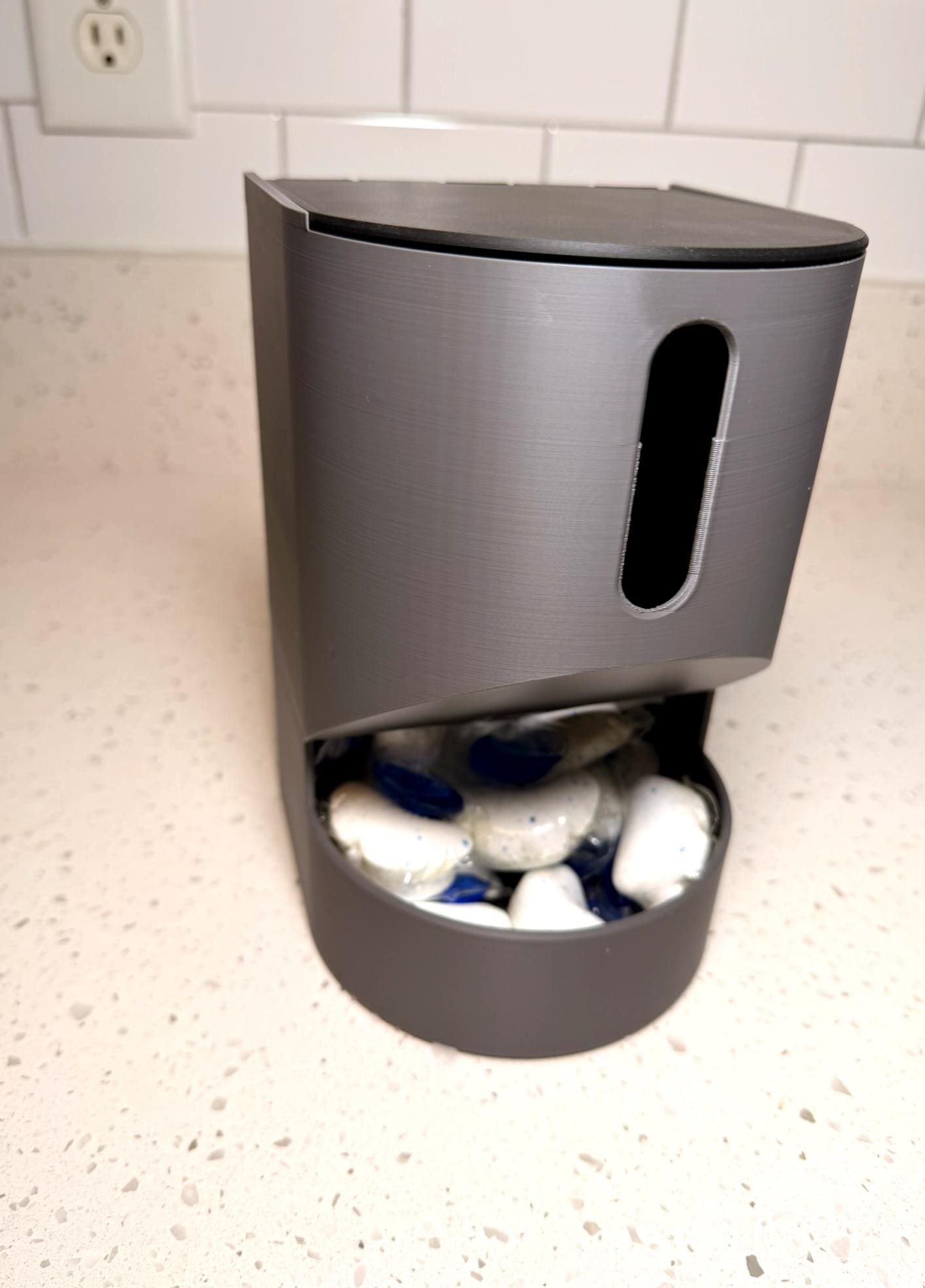 Dishwasher Pod Dispenser, Countertop Cabinet Wall Mount, Kitchen Organizer