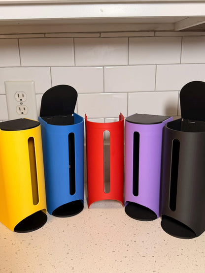 Grocery Bag Holder | Plastic Bag Dispenser | Kitchen Storage | Wall or Cabinet Mount Organizer