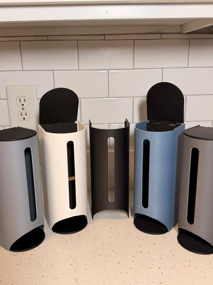 Grocery Bag Holder | Plastic Bag Dispenser | Kitchen Storage | Wall or Cabinet Mount Organizer