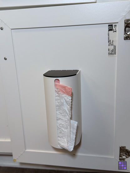 13 Gallon Kitchen Trash Bag Dispenser, Holds 20-30 Bag Rolls, Wall Mount Organizer