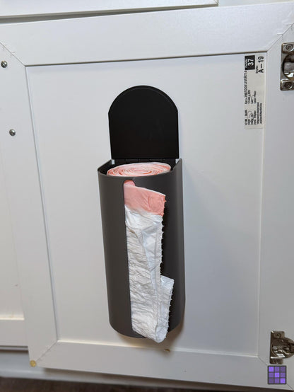 13 Gallon Kitchen Trash Bag Dispenser, Holds 20-30 Bag Rolls, Wall Mount Organizer