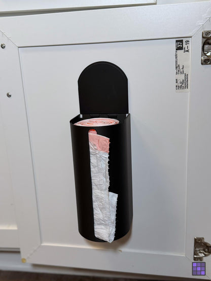 13 Gallon Kitchen Trash Bag Dispenser, Holds 20-30 Bag Rolls, Wall Mount Organizer
