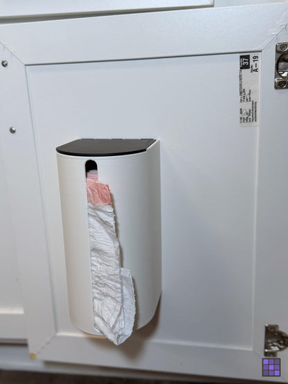 13 Gallon Kitchen Trash Bag Dispenser, Holds 50-60 Bag Rolls, Wall Mount Organizer