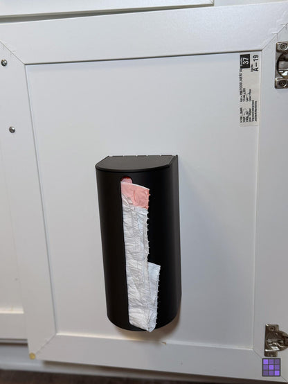 13 Gallon Kitchen Trash Bag Dispenser, Holds 20-30 Bag Rolls, Wall Mount Organizer