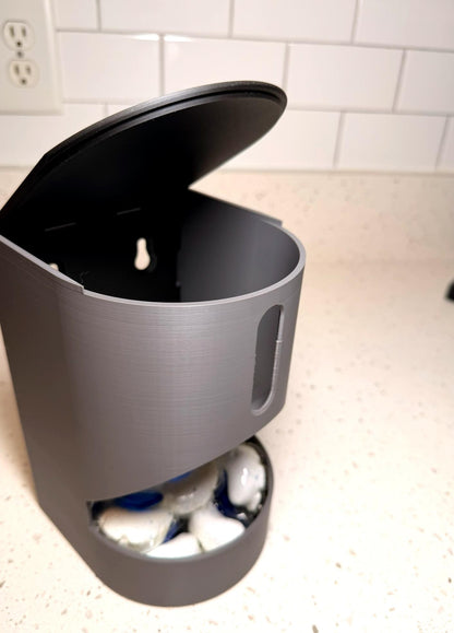 Dishwasher Pod Dispenser, Countertop Cabinet Wall Mount, Kitchen Organizer