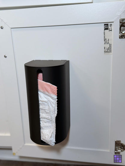 13 Gallon Kitchen Trash Bag Dispenser, Holds 50-60 Bag Rolls, Wall Mount Organizer